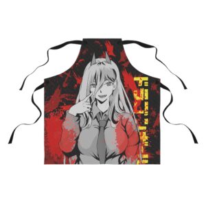 power apron kitchen anime gift v1 holiday gift for her him
