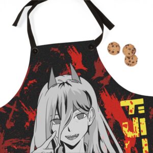 power apron kitchen anime gift v1 holiday gift for her him